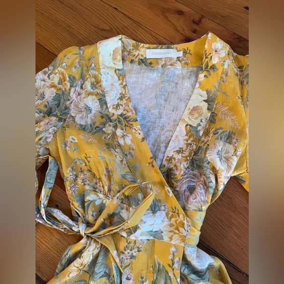 Zimmerman Amelie Wrap Dress Short size 1 - Picture 6 of 7